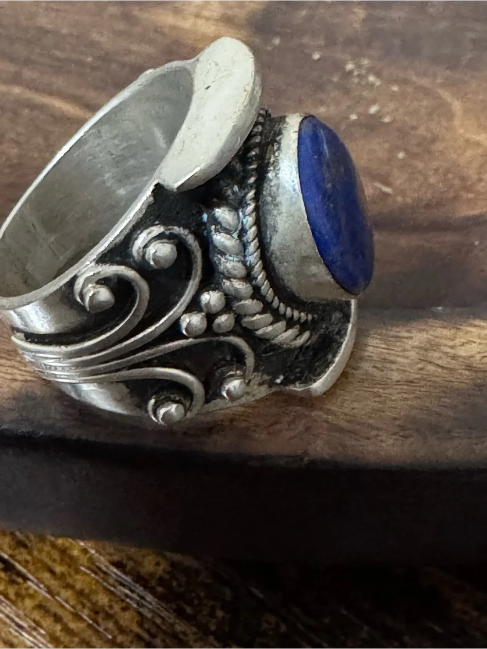 vintage  Lapis Statement Ring Ring size 8